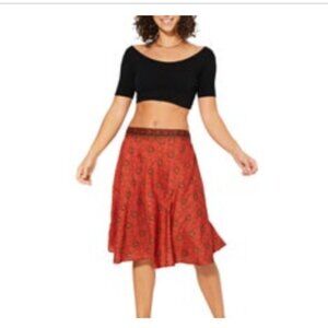 Free Size Skirt JUPE COURTE: Red, black & green